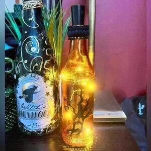 NEW Light Up - Halloween Spooky Tree Apothecary Spell Jar - Potion Bottle Art
